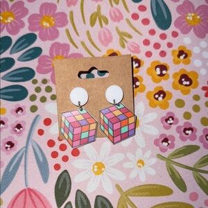Colorful Cube Earrings